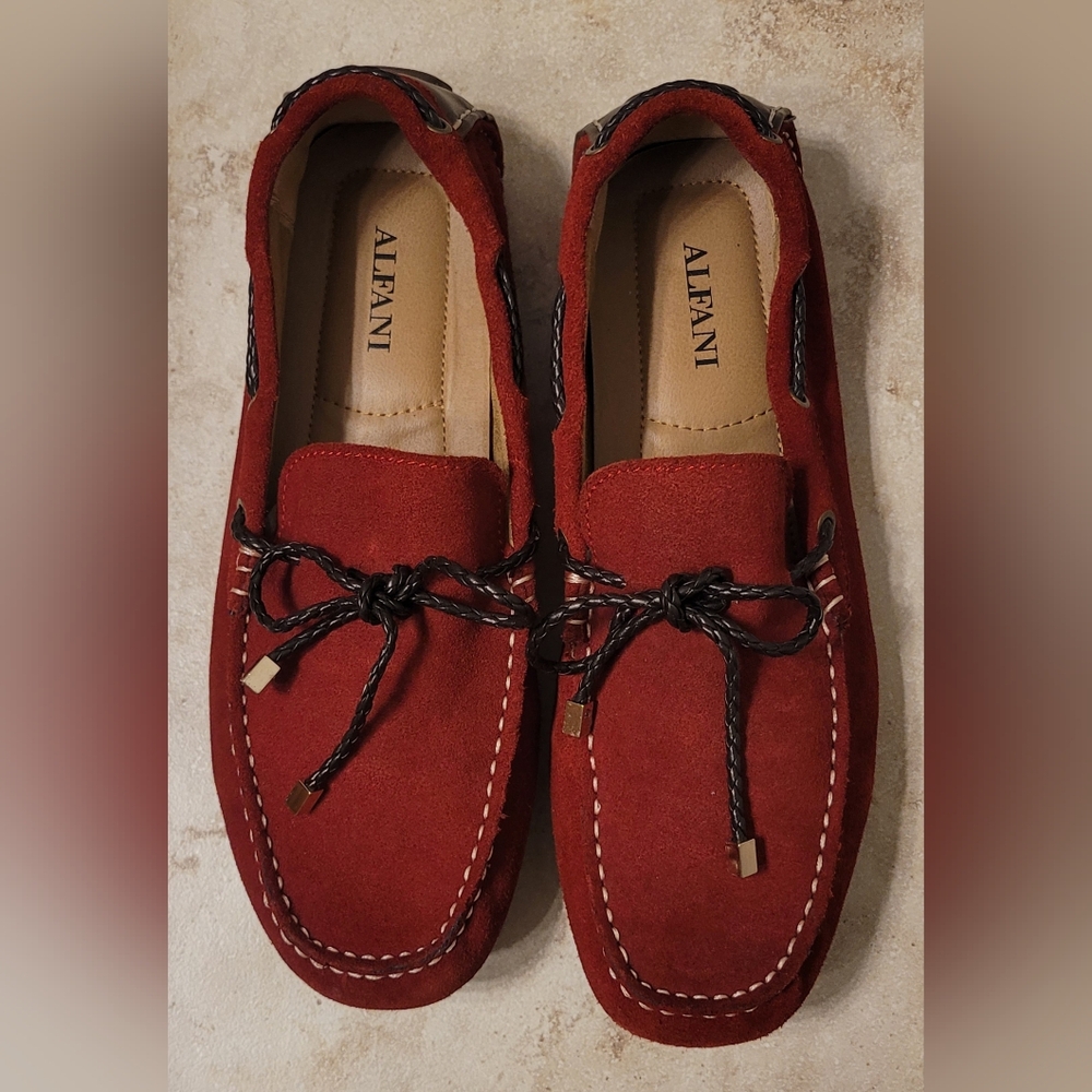 Alfani Men’s Driving Loafers Red